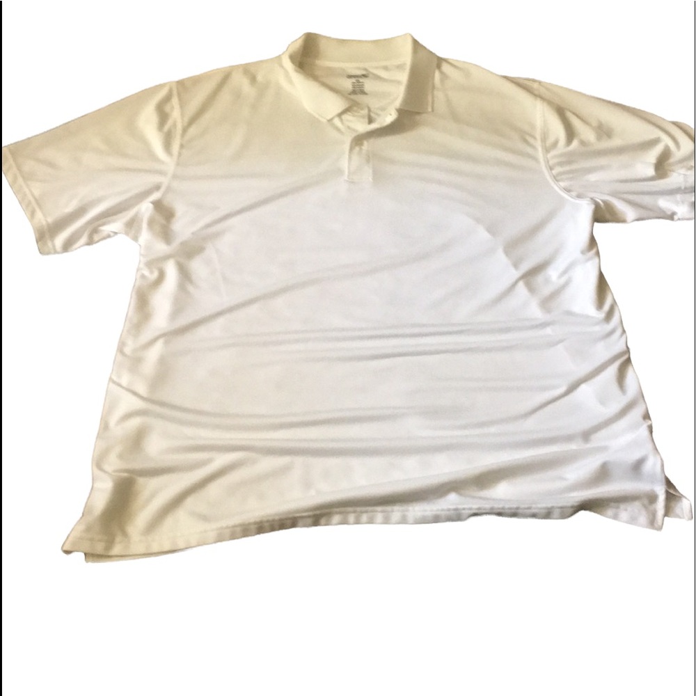 White golf shirt